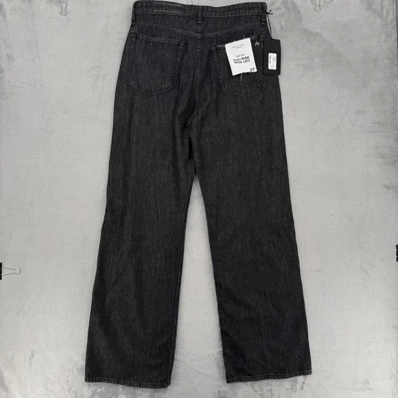 Rag & Bone Lori Mid-Rise Wide Leg Jeans Senoia Black Grey Women's Size 27 NEW - Picture 8 of 16
